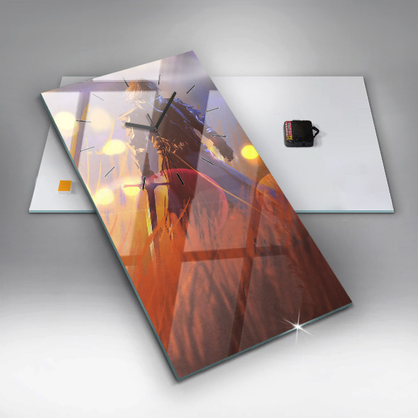 Reloj de cristal vertical Caballero con espada - espejomat.es
