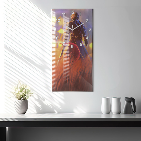 Reloj de cristal vertical Caballero con espada - espejomat.es