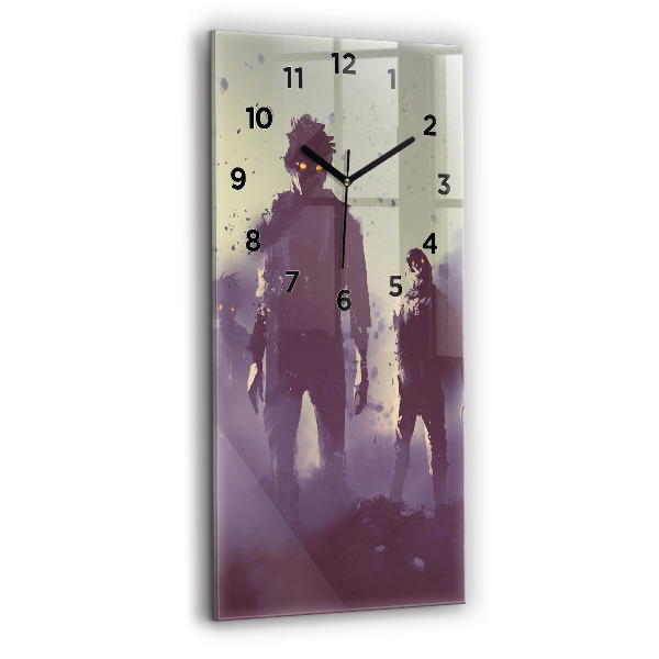 Reloj de cristal vertical Zombie de noche - halloween - espejomat.es