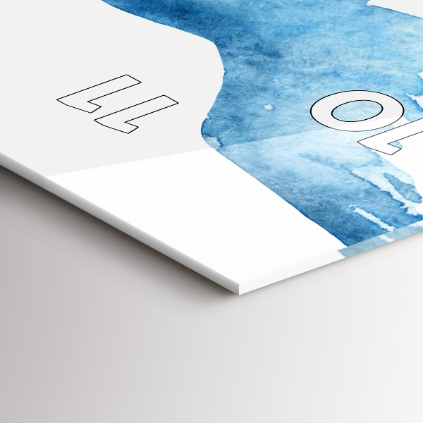 Reloj de vidrio vertical Pájaros azules volando - espejomat.es