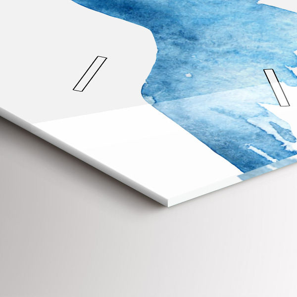 Reloj de vidrio vertical Pájaros azules volando - espejomat.es