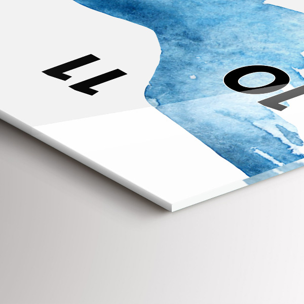 Reloj de vidrio vertical Pájaros azules volando - espejomat.es