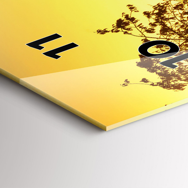 Reloj de cristal vertical Niebla al amanecer - espejomat.es