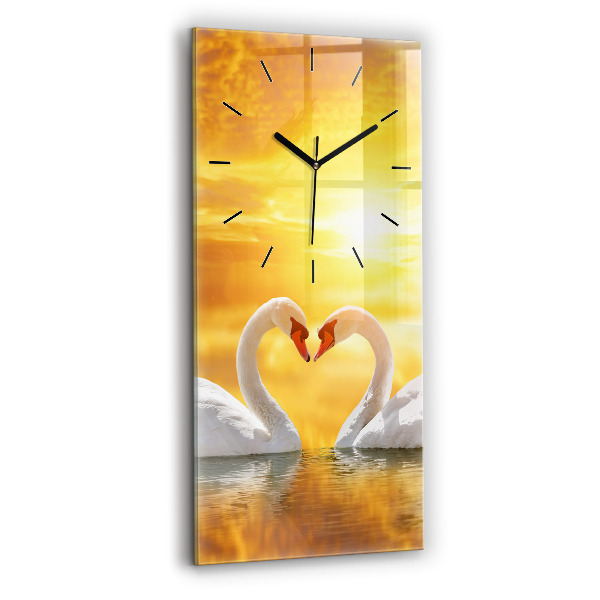 Reloj vertical Cisnes enamorados - espejomat.es