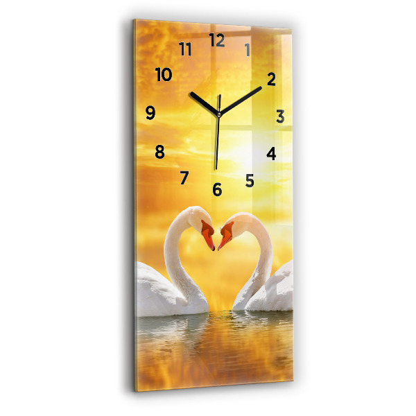Reloj vertical Cisnes enamorados - espejomat.es