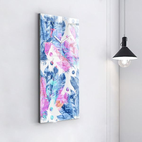 Reloj vertical Plumas de colores - espejomat.es