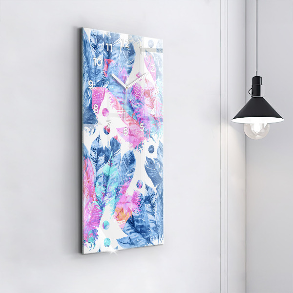 Reloj vertical Plumas de colores - espejomat.es