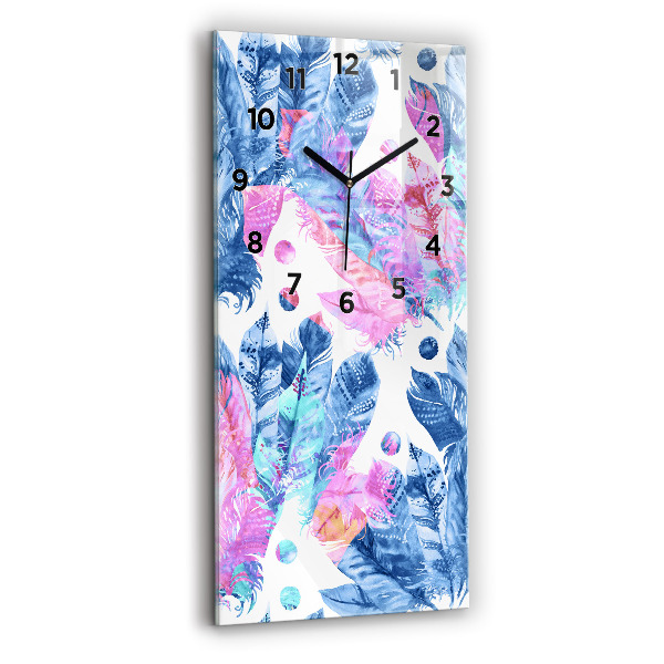 Reloj vertical Plumas de colores - espejomat.es