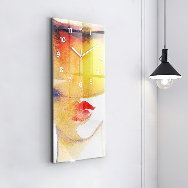 Reloj de vidrio vertical Mujer con sombrero - espejomat.es