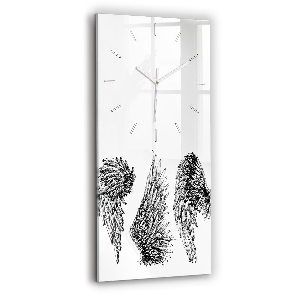 Reloj de vidrio vertical Alas de ángel - espejomat.es