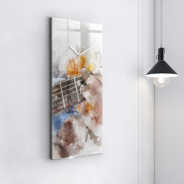 Reloj de vidrio vertical Guitarra - espejomat.es