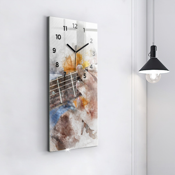 Reloj de vidrio vertical Guitarra - espejomat.es