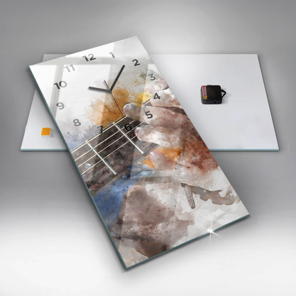 Reloj de vidrio vertical Guitarra - espejomat.es