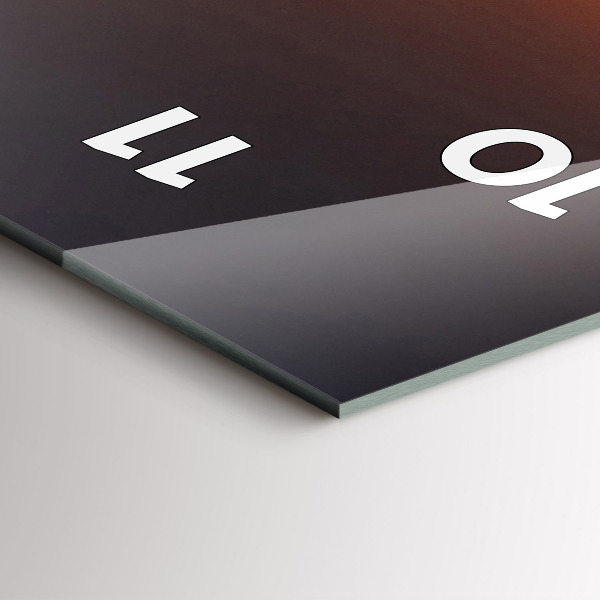 Reloj de vidrio vertical Corredor y puesta de sol - espejomat.es