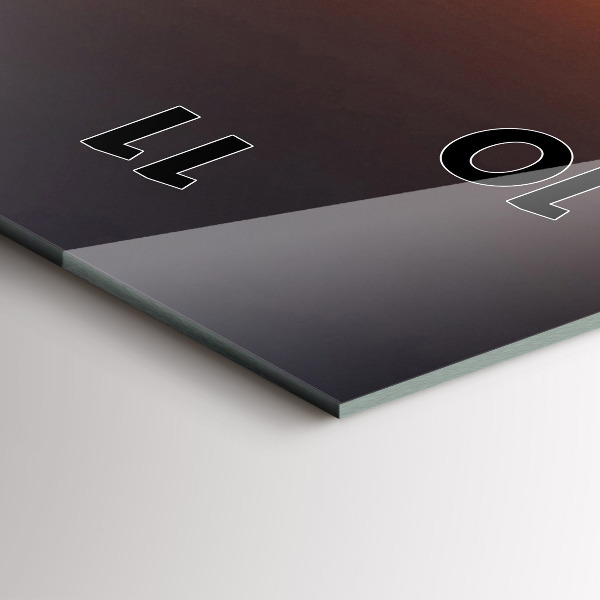 Reloj de vidrio vertical Corredor y puesta de sol - espejomat.es