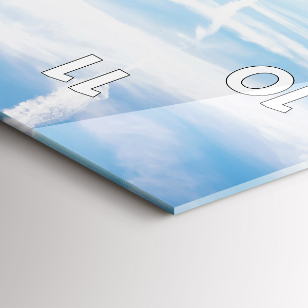 Reloj de vidrio vertical Pradera de lavanda - espejomat.es