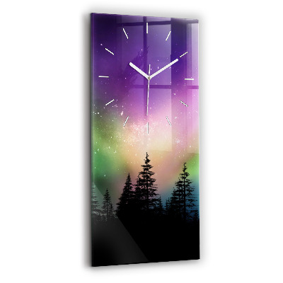 Reloj de cristal vertical Aurora boreal - espejomat.es