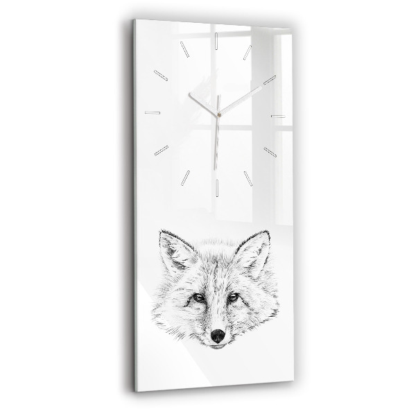 Reloj vertical Vector cabeza de zorro - espejomat.es