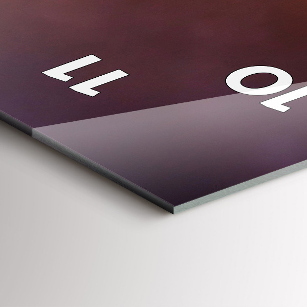 Reloj de cristal vertical Barco y puesta de sol - espejomat.es