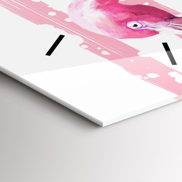 Reloj de vidrio vertical Gráfico de flamenco - espejomat.es