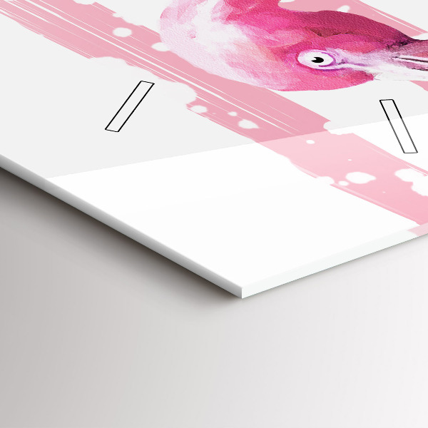 Reloj de vidrio vertical Gráfico de flamenco - espejomat.es