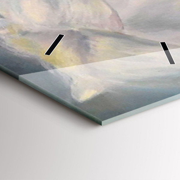 Reloj de cristal vertical Hermosa mujer con un caballo - espejomat.es