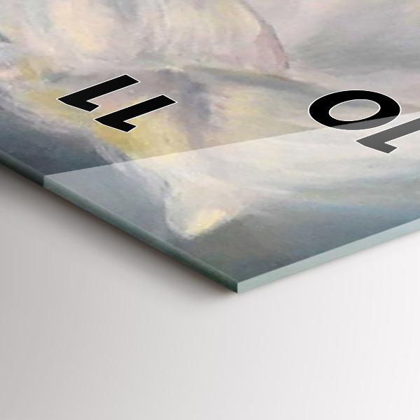 Reloj de cristal vertical Hermosa mujer con un caballo - espejomat.es