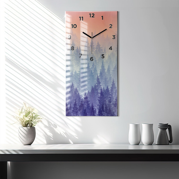 Reloj vertical Bosque en la niebla - espejomat.es