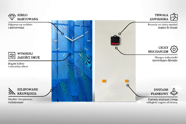 Reloj de cristal vertical Planta en tierra seca - espejomat.es