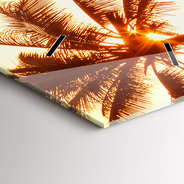 Reloj de vidrio vertical Palmeras soleadas - espejomat.es