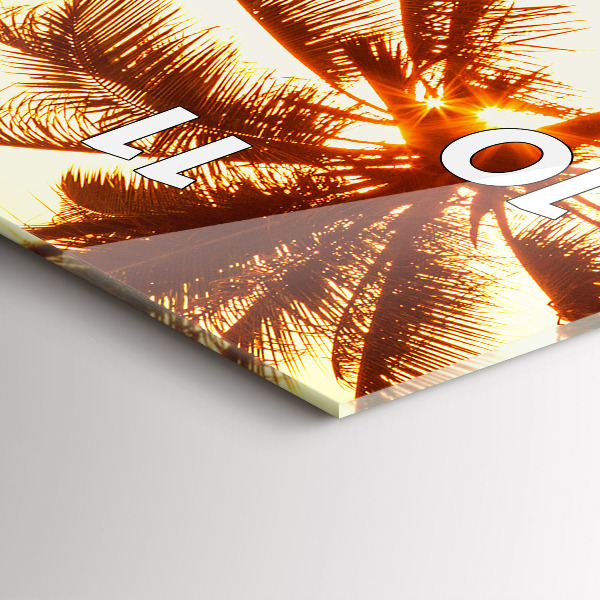Reloj de vidrio vertical Palmeras soleadas - espejomat.es