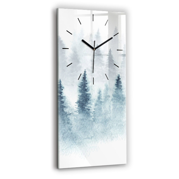 Reloj de vidrio vertical Bosque invernal - espejomat.es