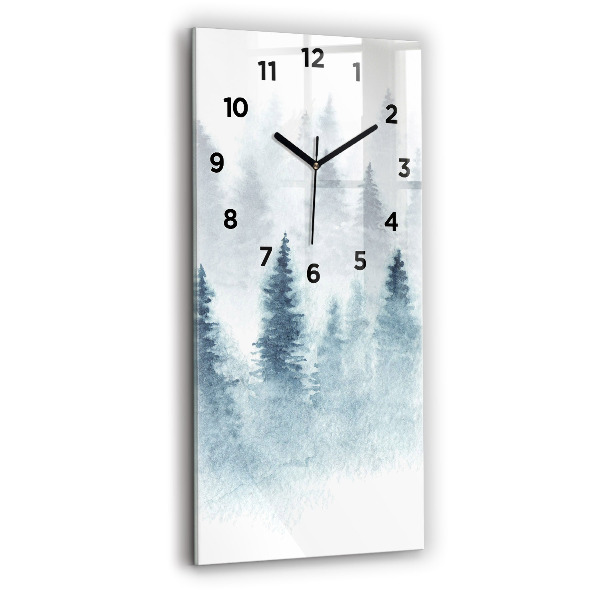 Reloj de vidrio vertical Bosque invernal - espejomat.es