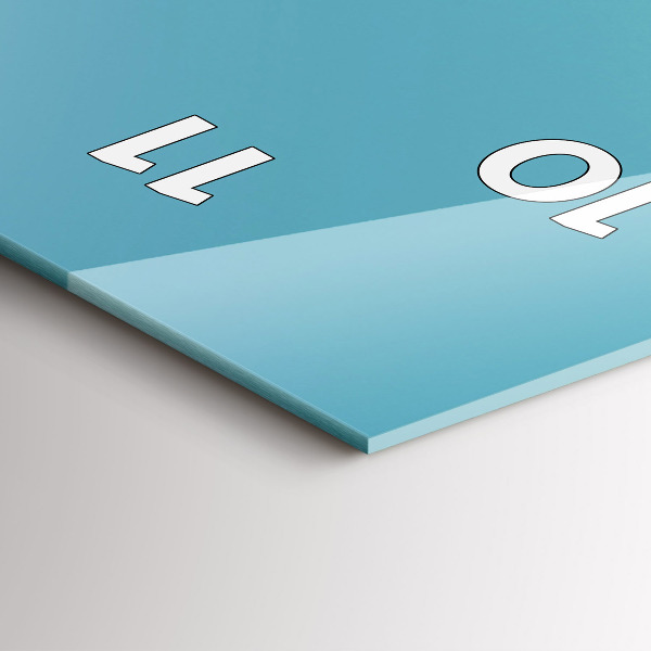 Reloj de vidrio vertical Cielo color pastel - espejomat.es