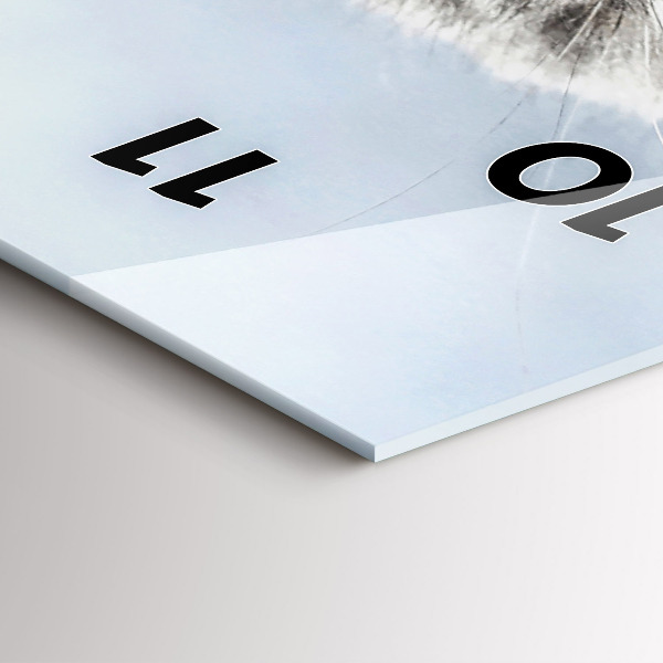 Reloj de cristal vertical Gato en el sofá - espejomat.es