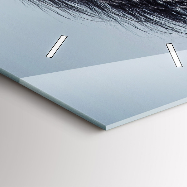 Reloj de cristal vertical Caballo blanco al galope - espejomat.es