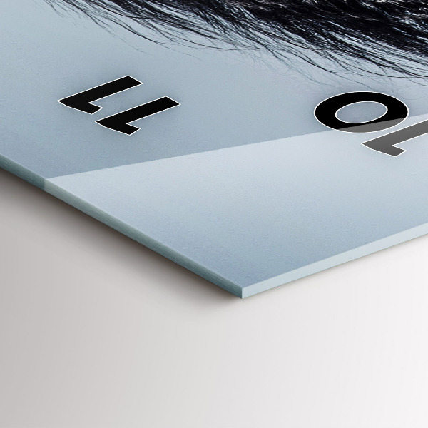 Reloj de cristal vertical Caballo blanco al galope - espejomat.es