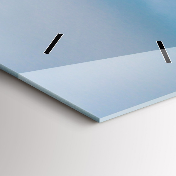 Reloj de cristal vertical Jirafa alta sobre fondo de cielo - espejomat.es