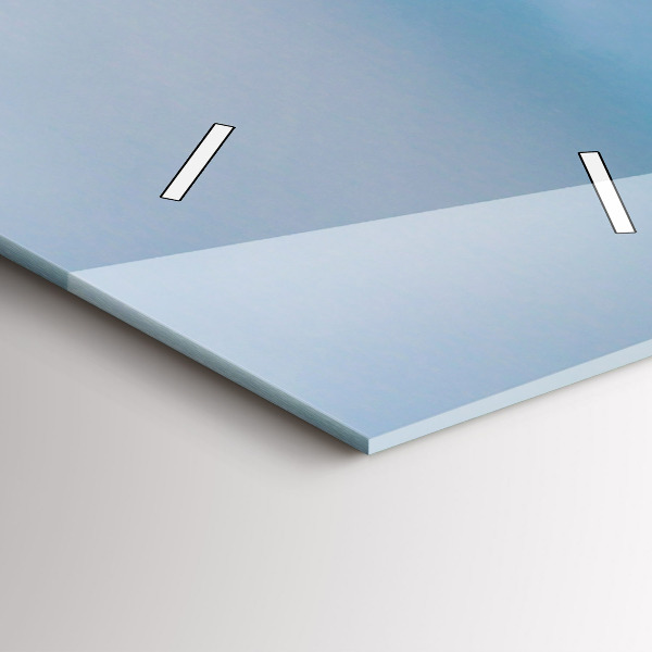 Reloj de cristal vertical Jirafa alta sobre fondo de cielo - espejomat.es