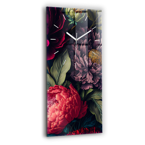 Reloj vertical Ramo de flores vintage - espejomat.es