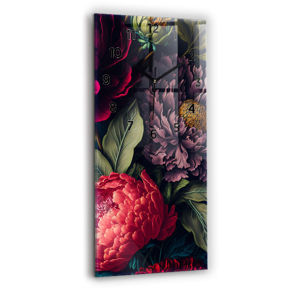 Reloj vertical Ramo de flores vintage - espejomat.es