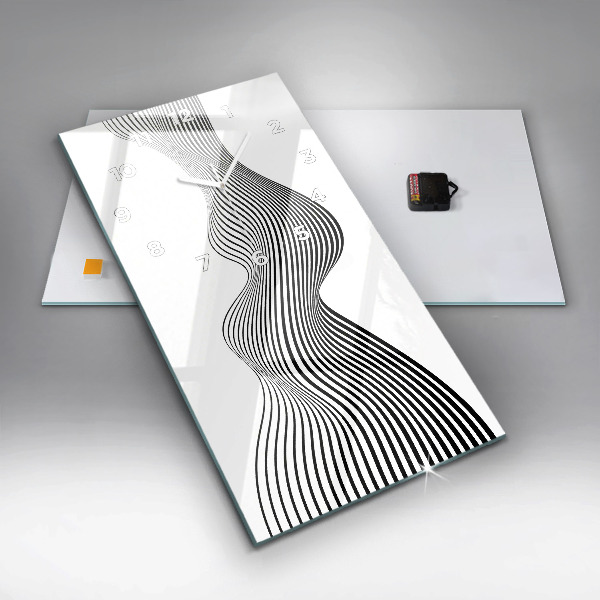 Reloj vertical Arte en blanco y negro - espejomat.es