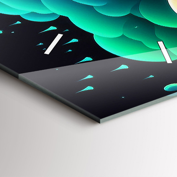 Reloj de vidrio vertical Setas de neón - espejomat.es