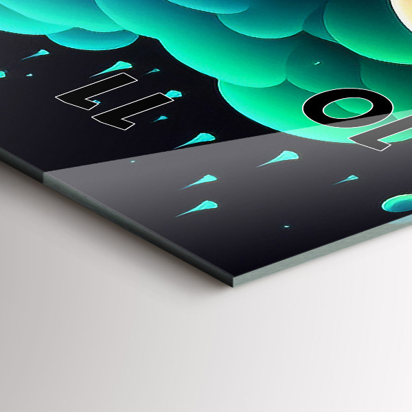 Reloj de vidrio vertical Setas de neón - espejomat.es