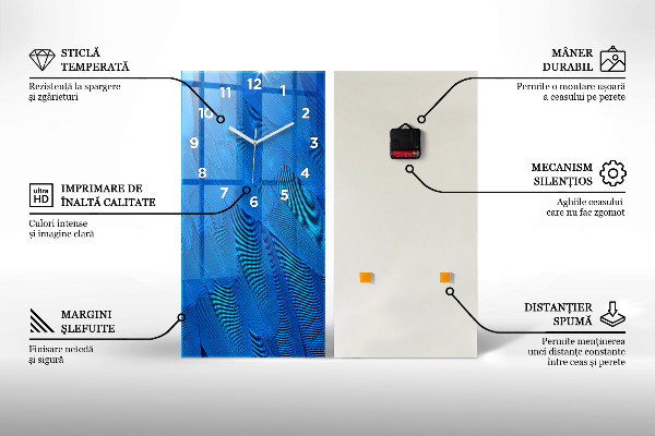 Reloj de cristal vertical Bosque y setas mágicas - espejomat.es