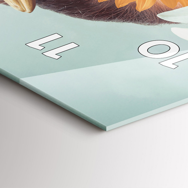 Reloj vertical Mujer con flores - espejomat.es