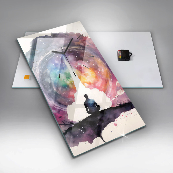 Reloj de vidrio vertical Meditación de estilo de vida - espejomat.es