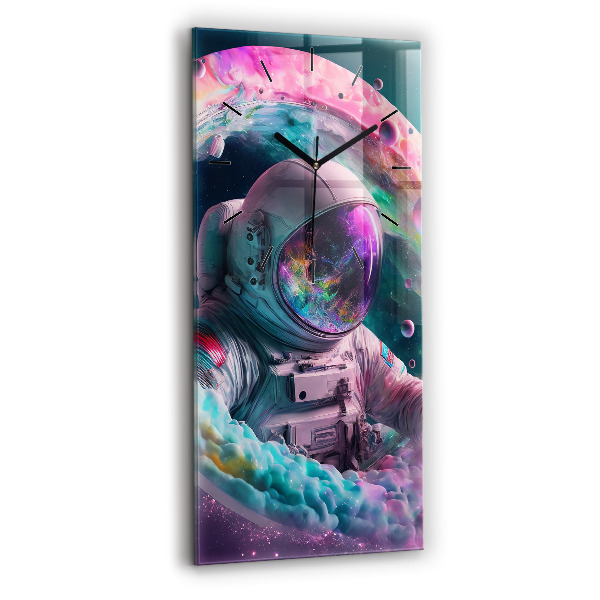 Reloj vertical Cosmonauta nubes de colores - espejomat.es