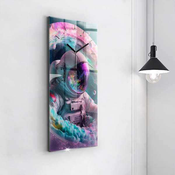 Reloj vertical Cosmonauta nubes de colores - espejomat.es