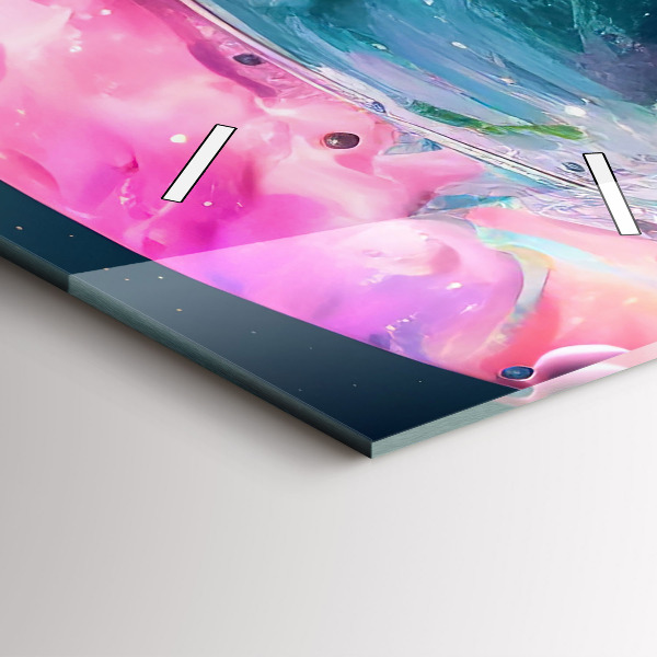 Reloj vertical Cosmonauta nubes de colores - espejomat.es